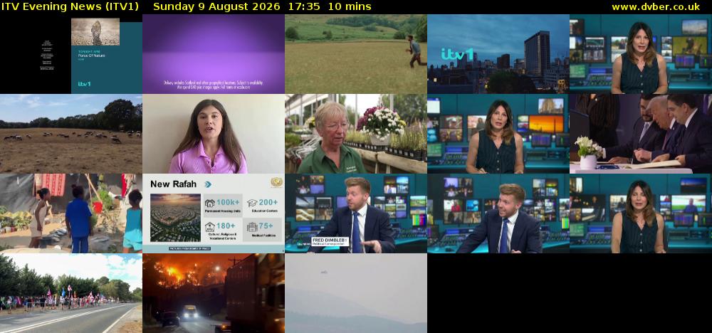 ITV Evening News (ITV1) Sunday 9 August 2026 17:35 - 17:45