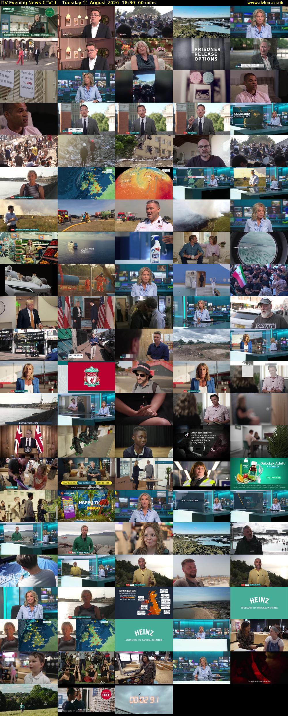 ITV Evening News (ITV1) Tuesday 11 August 2026 18:30 - 19:30