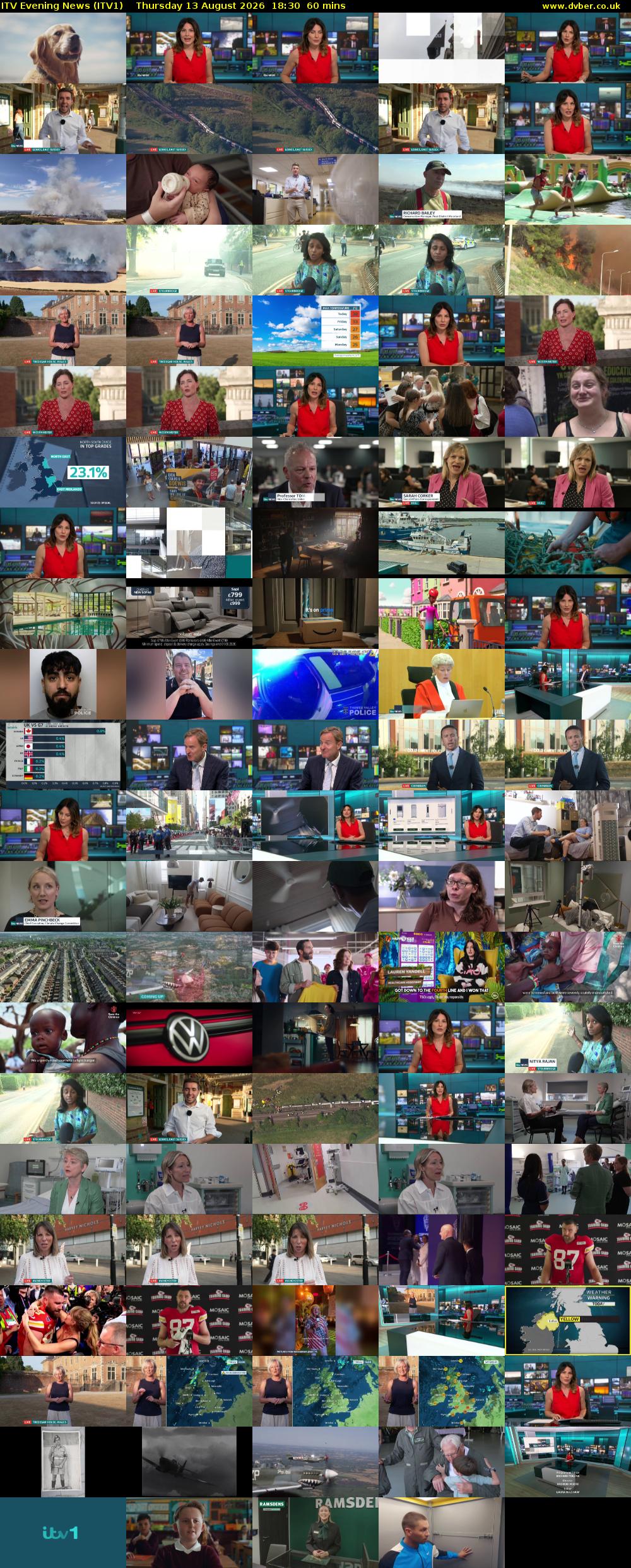 ITV Evening News (ITV1) Thursday 13 August 2026 18:30 - 19:30