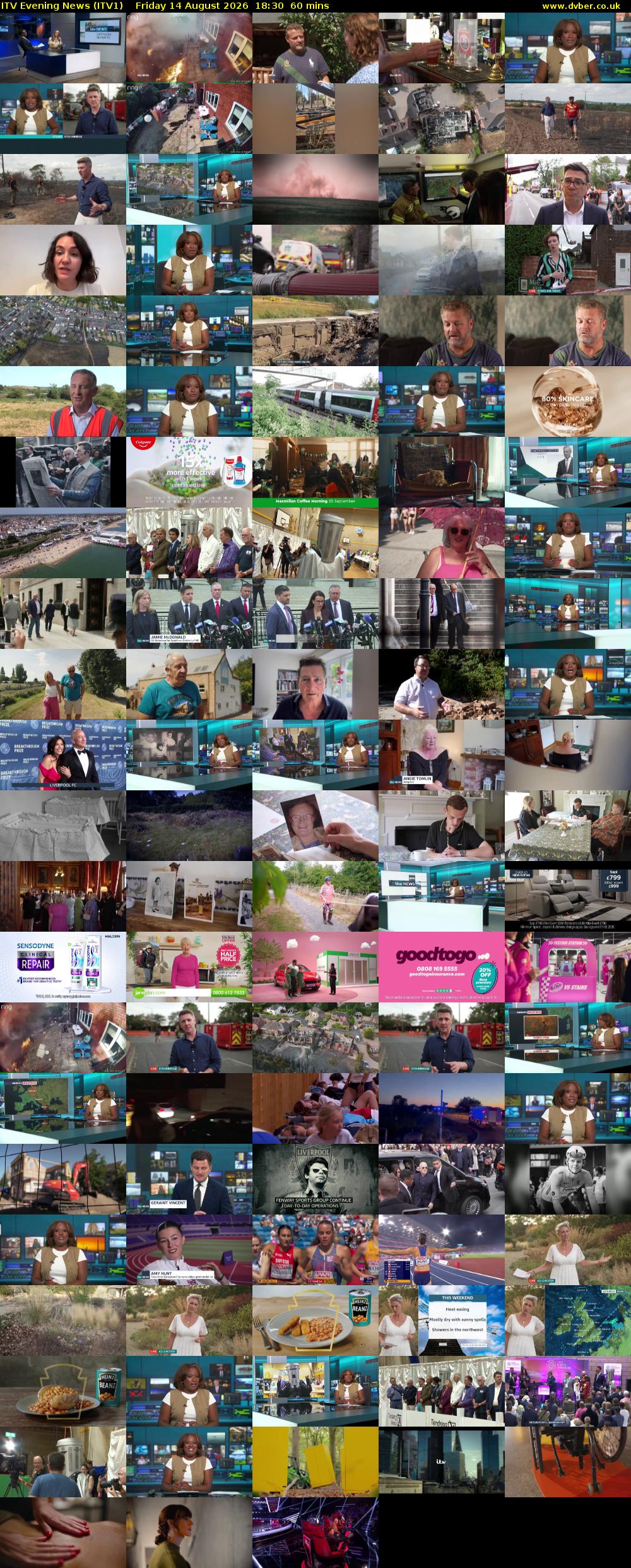 ITV Evening News (ITV1) Friday 14 August 2026 18:30 - 19:30