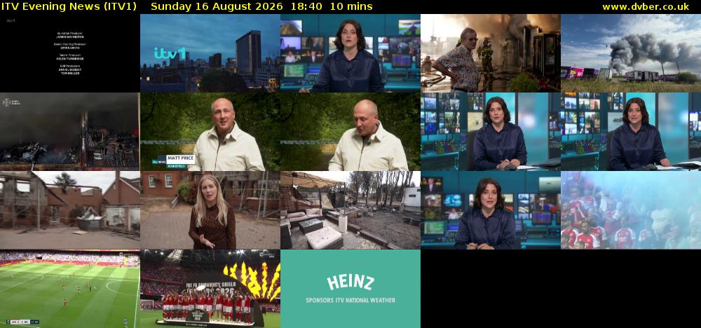 ITV Evening News (ITV1) Sunday 16 August 2026 18:40 - 18:50