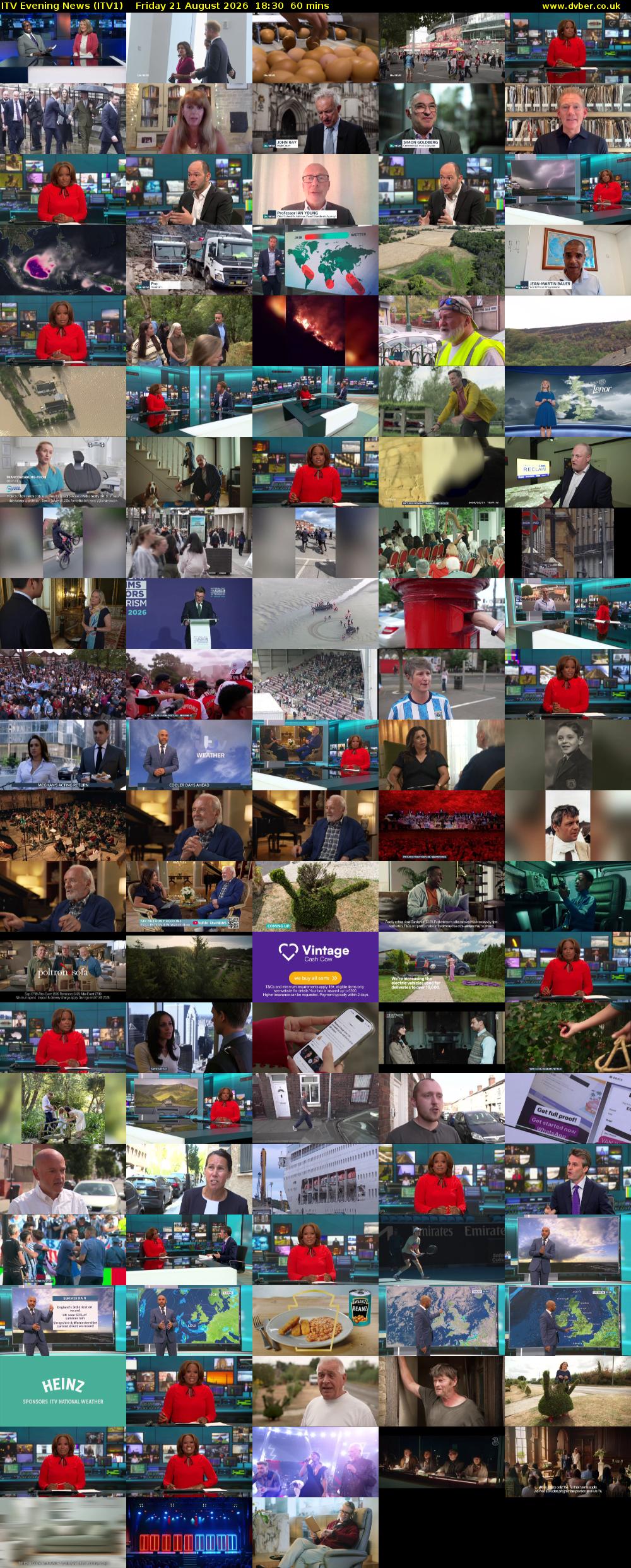 ITV Evening News (ITV1) Friday 21 August 2026 18:30 - 19:30
