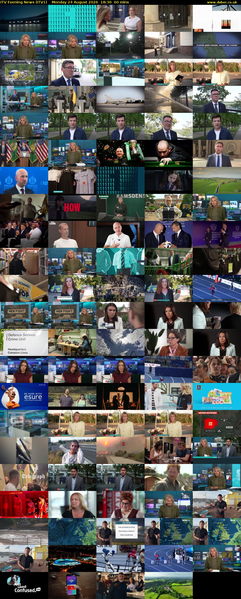 ITV Evening News (ITV1) Monday 24 August 2026 18:30 - 19:30