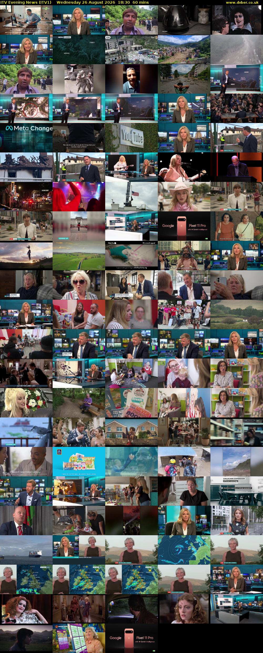 ITV Evening News (ITV1) Wednesday 26 August 2026 18:30 - 19:30