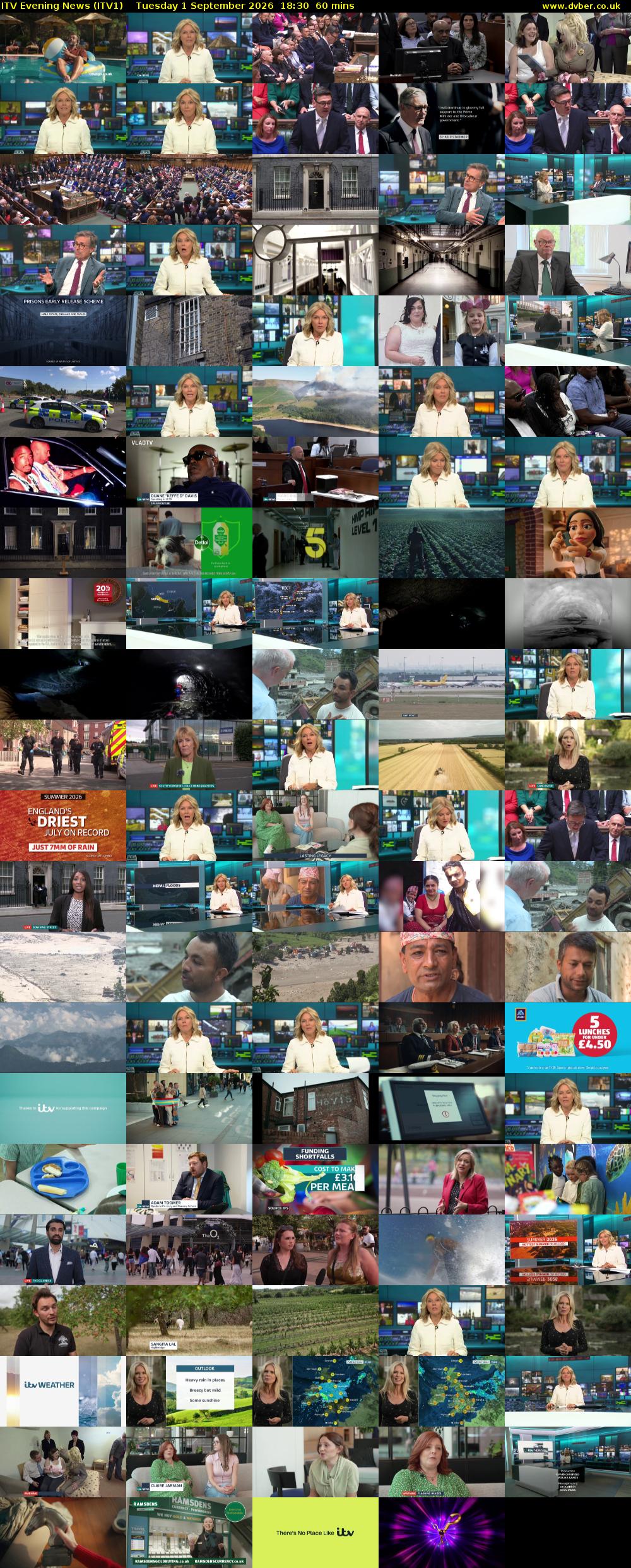 ITV Evening News (ITV1) Tuesday 1 September 2026 18:30 - 19:30