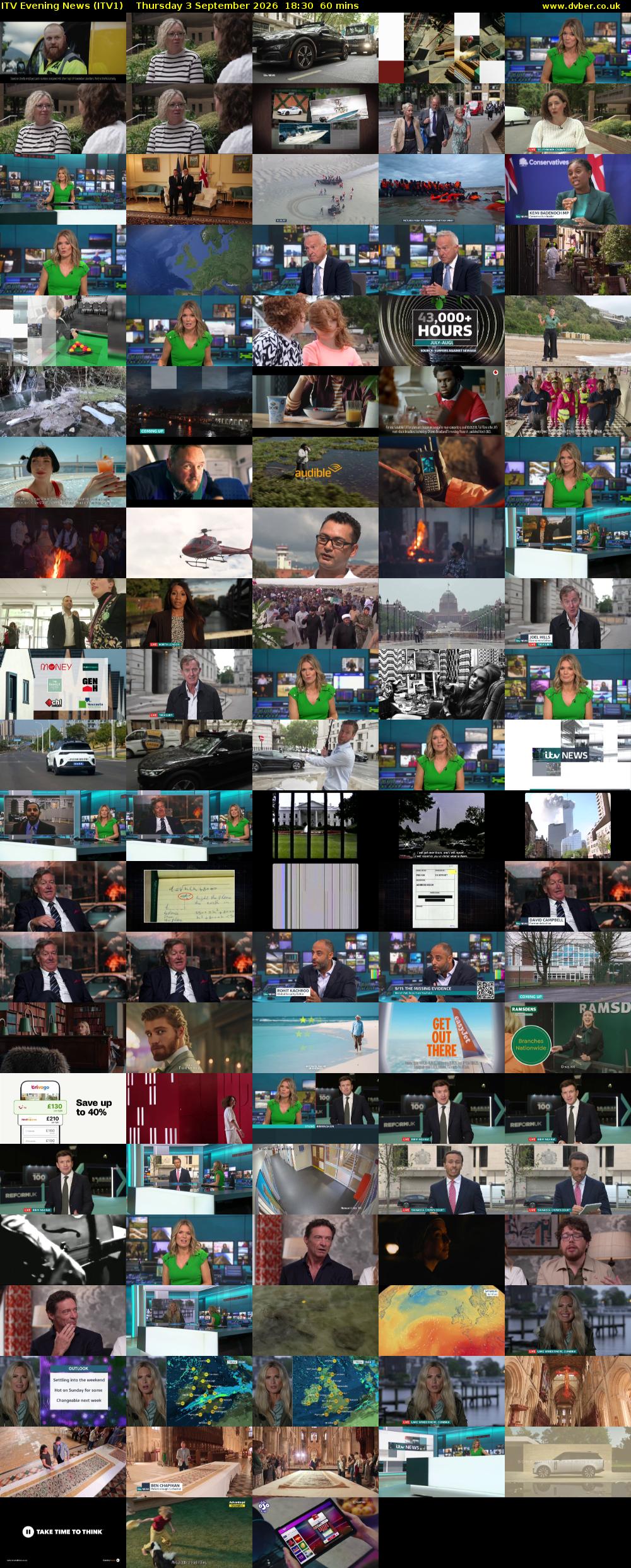 ITV Evening News (ITV1) Thursday 3 September 2026 18:30 - 19:30
