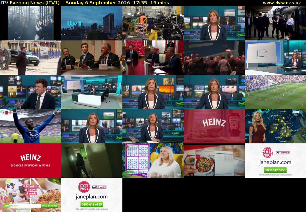 ITV Evening News (ITV1) Sunday 6 September 2026 17:35 - 17:50