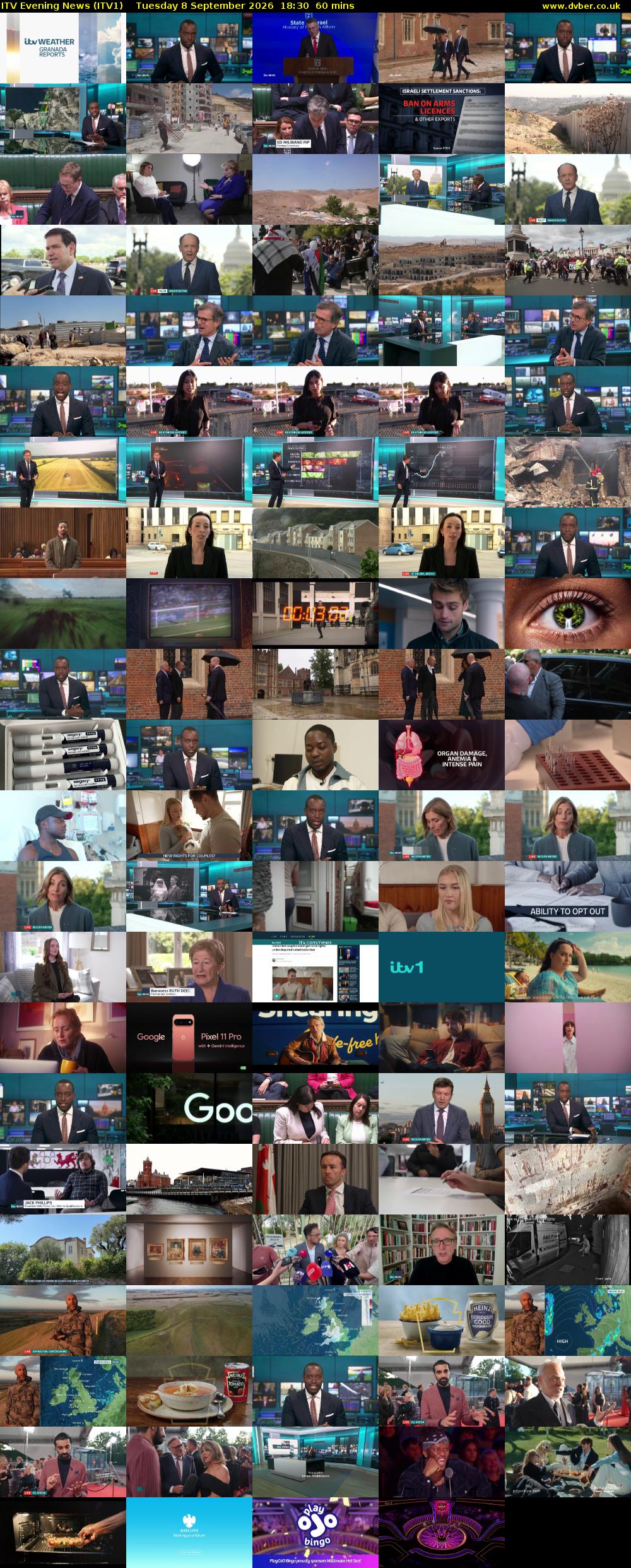ITV Evening News (ITV1) Tuesday 8 September 2026 18:30 - 19:30