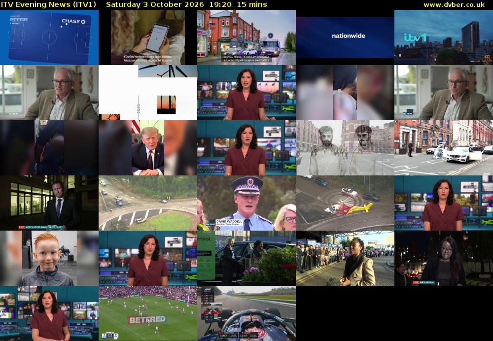 ITV Evening News (ITV1) Saturday 3 October 2026 19:20 - 19:35