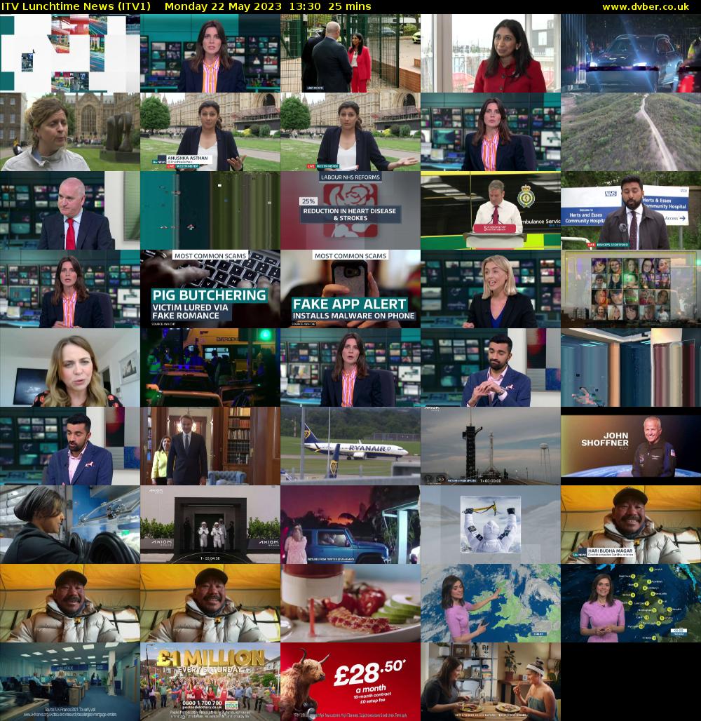 ITV Lunchtime News (ITV1) Monday 22 May 2023 13:30 - 13:55