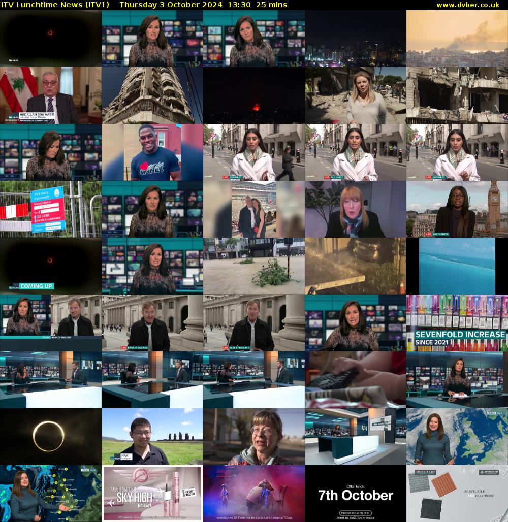 ITV Lunchtime News (ITV1) Thursday 3 October 2024 13:30 - 13:55