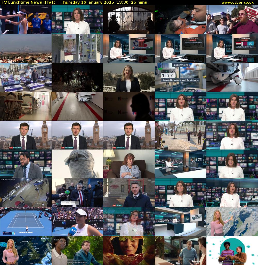 ITV Lunchtime News (ITV1) Thursday 16 January 2025 13:30 - 13:55