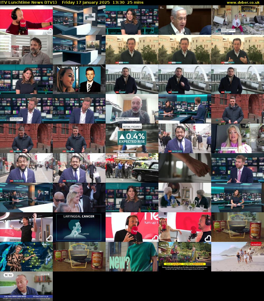 ITV Lunchtime News (ITV1) Friday 17 January 2025 13:30 - 13:55