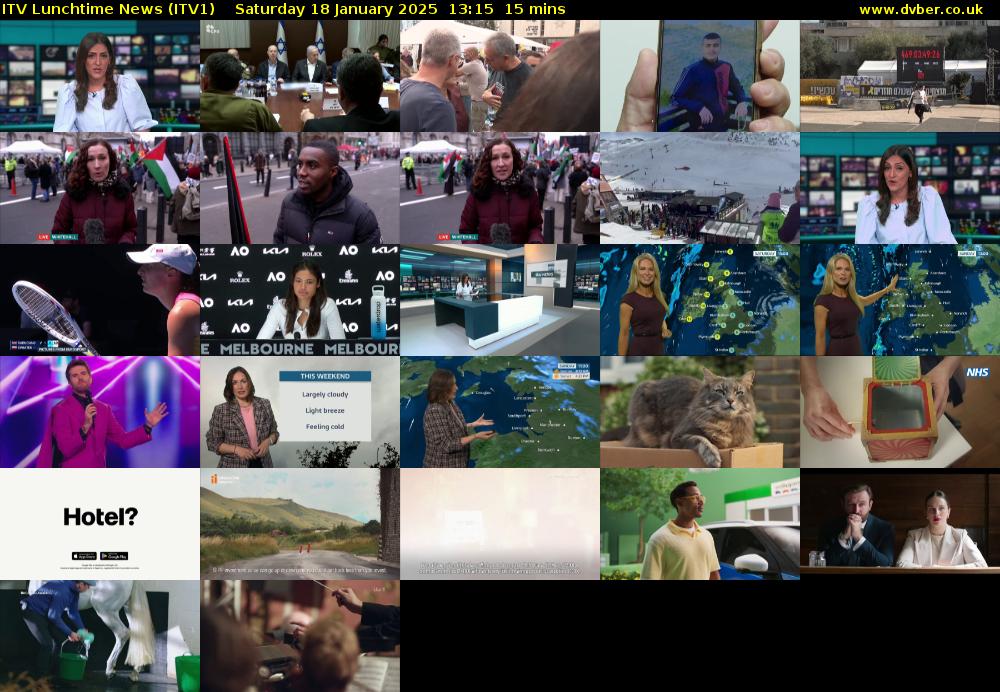 ITV Lunchtime News (ITV1) Saturday 18 January 2025 13:15 - 13:30