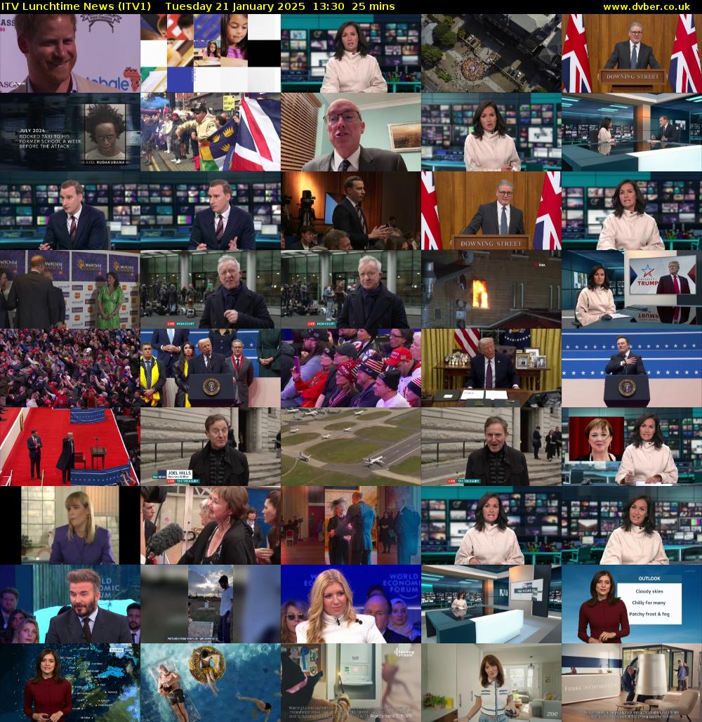 ITV Lunchtime News (ITV1) Tuesday 21 January 2025 13:30 - 13:55