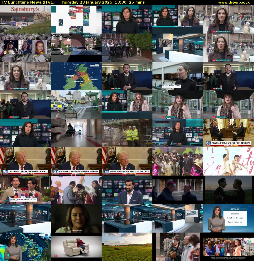 ITV Lunchtime News (ITV1) Thursday 23 January 2025 13:30 - 13:55