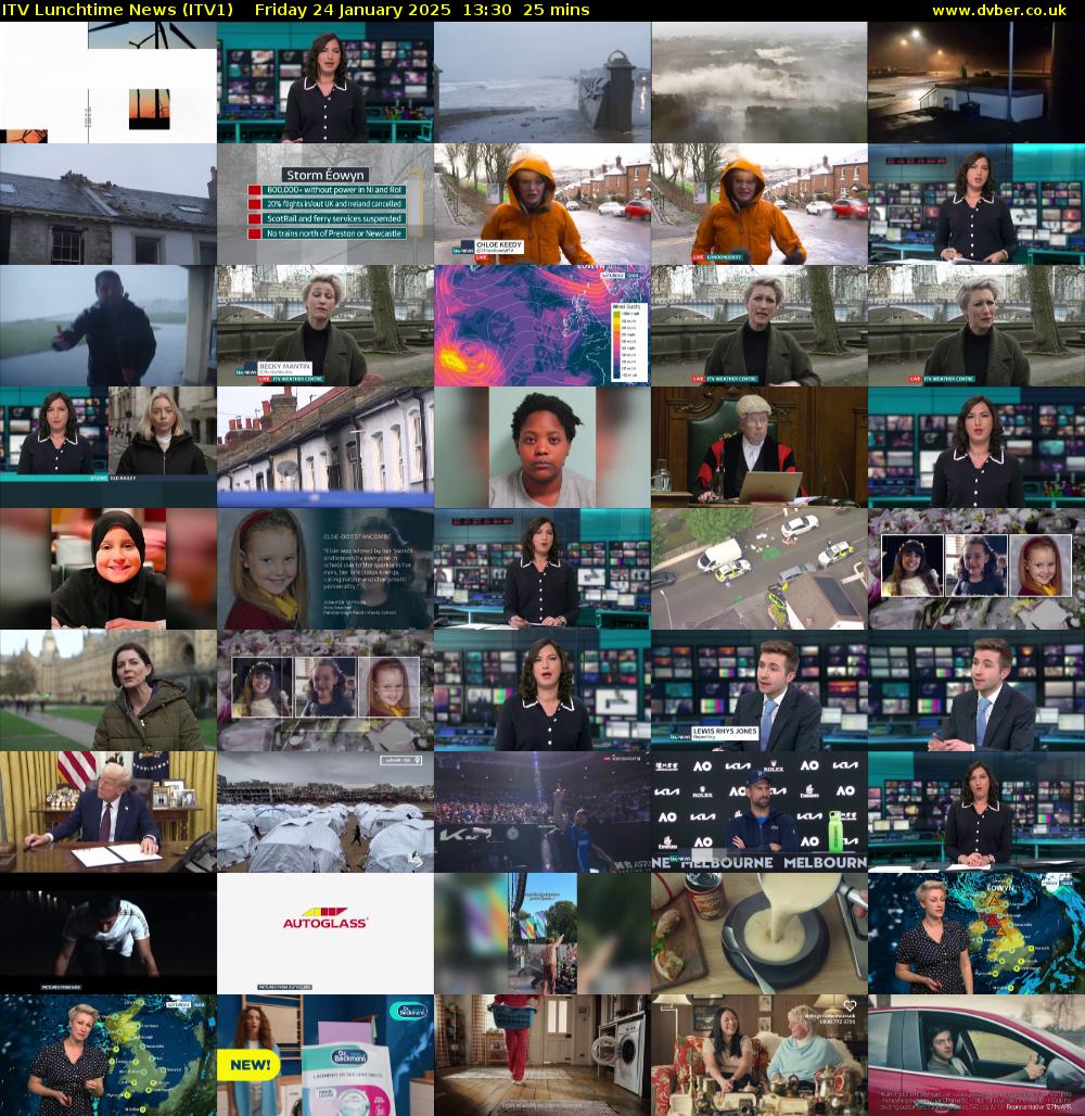 ITV Lunchtime News (ITV1) Friday 24 January 2025 13:30 - 13:55