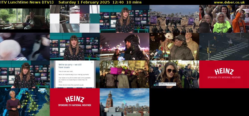 ITV Lunchtime News (ITV1) Saturday 1 February 2025 12:40 - 12:50