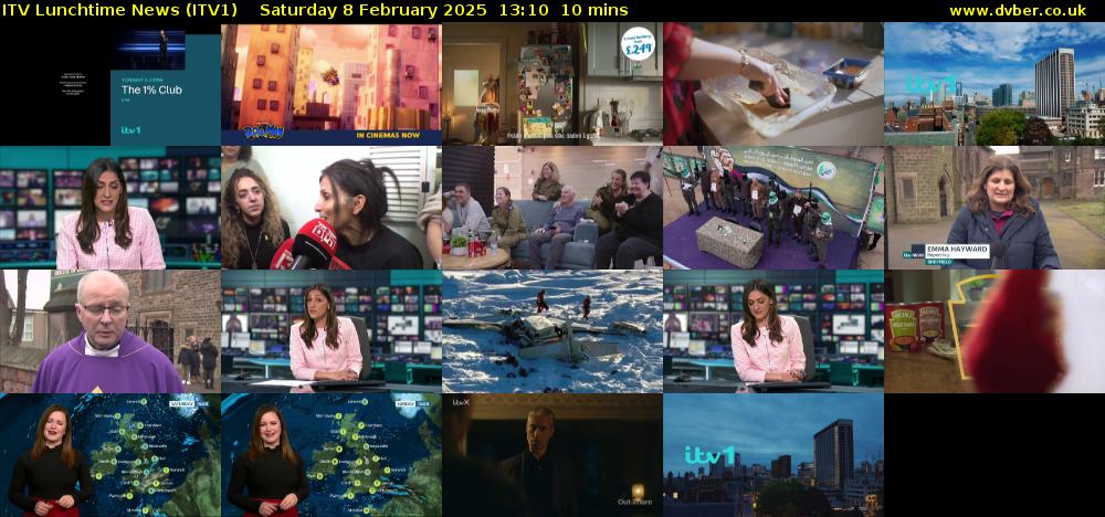 ITV Lunchtime News (ITV1) Saturday 8 February 2025 13:10 - 13:20