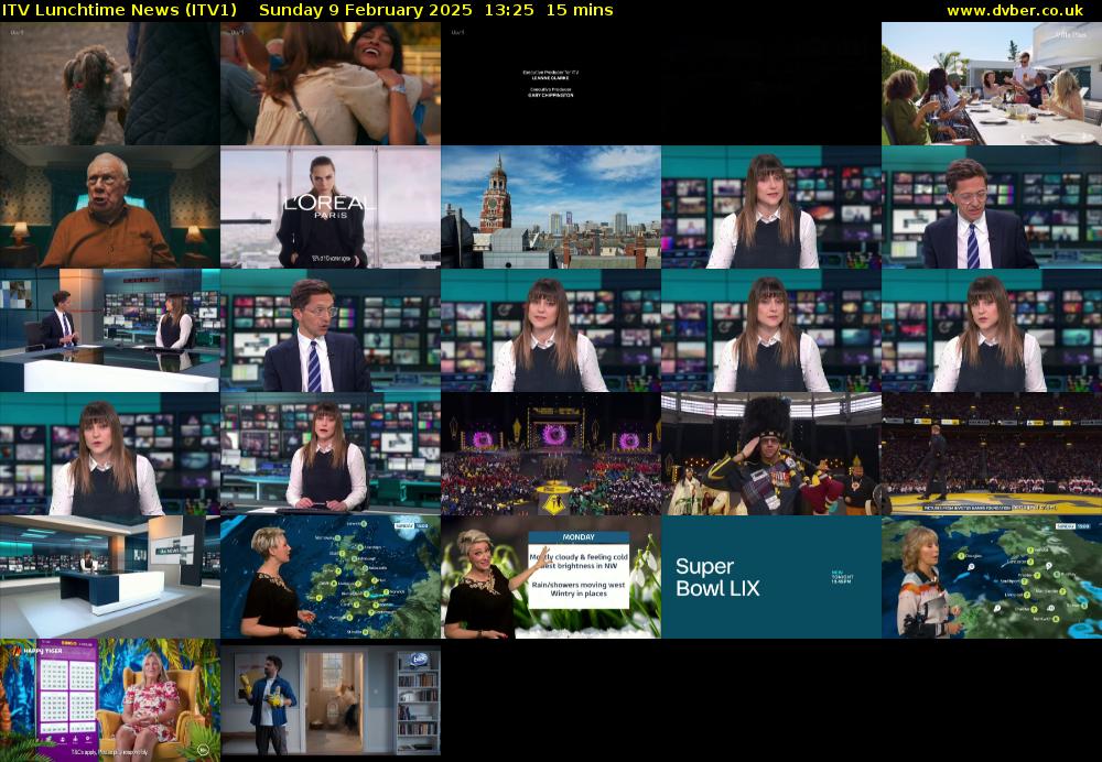 ITV Lunchtime News (ITV1) Sunday 9 February 2025 13:25 - 13:40