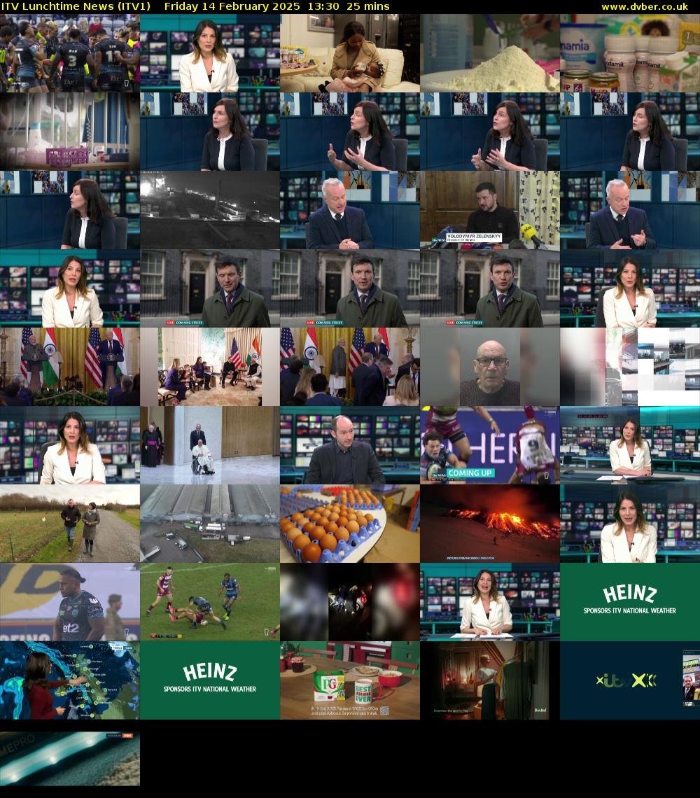ITV Lunchtime News (ITV1) Friday 14 February 2025 13:30 - 13:55