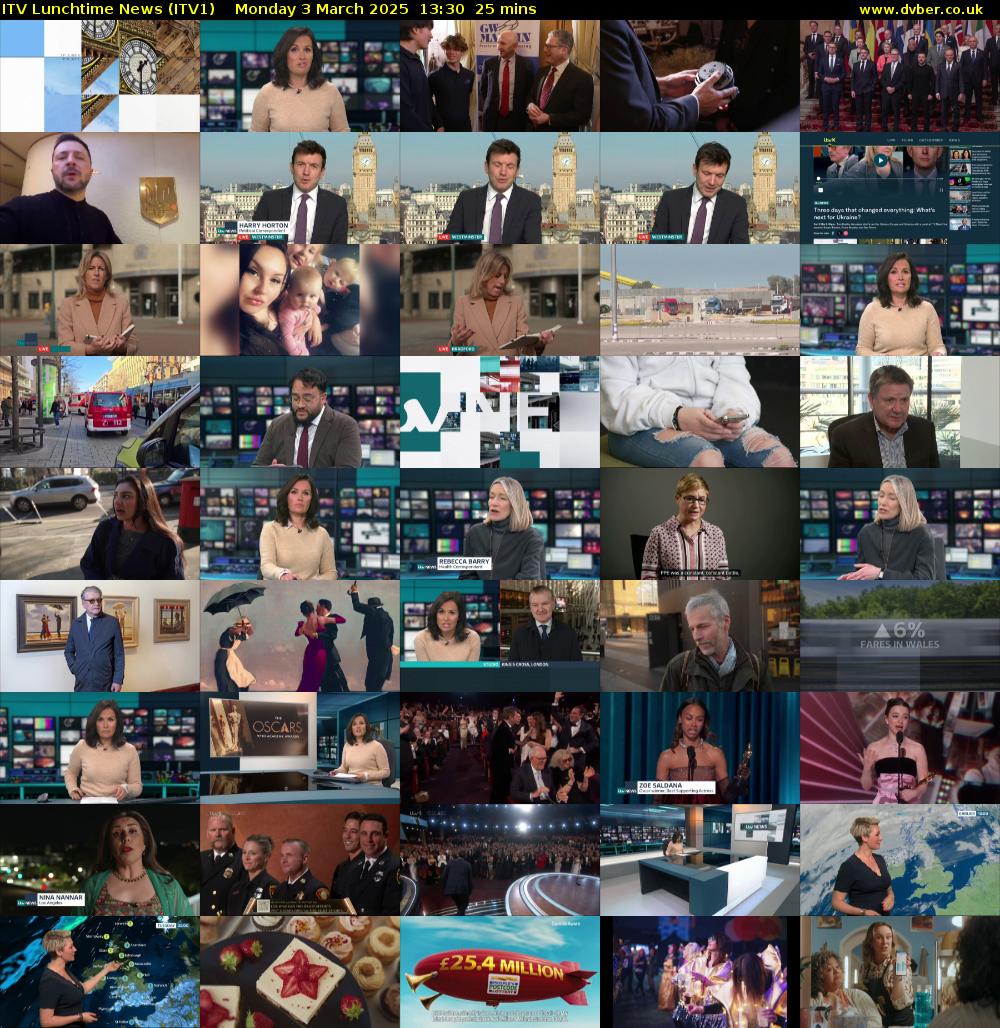 ITV Lunchtime News (ITV1) Monday 3 March 2025 13:30 - 13:55