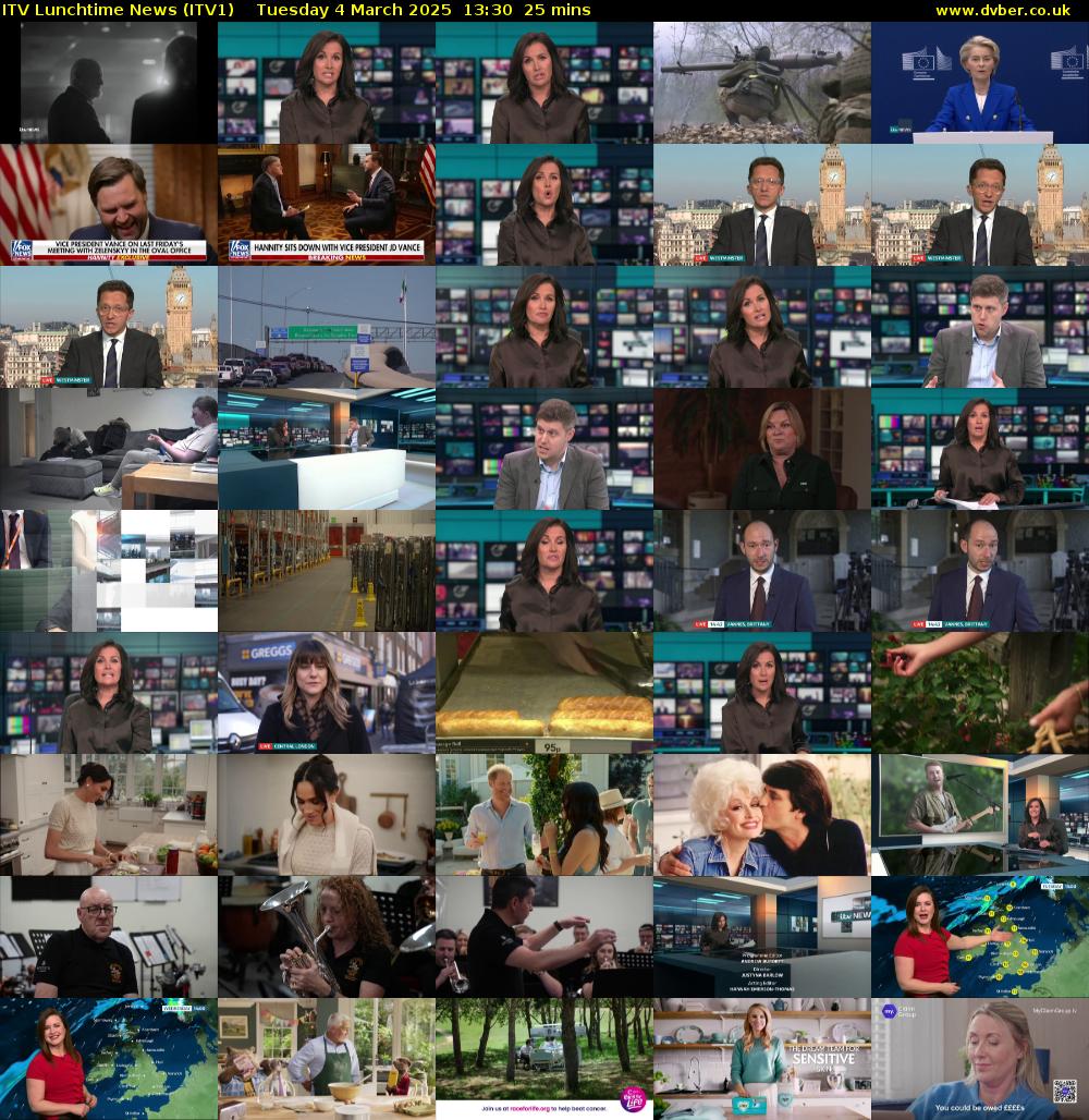 ITV Lunchtime News (ITV1) Tuesday 4 March 2025 13:30 - 13:55
