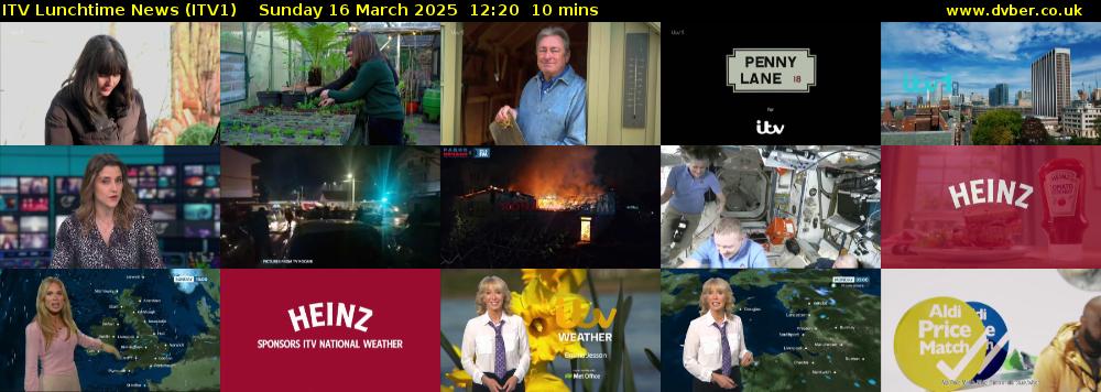 ITV Lunchtime News (ITV1) Sunday 16 March 2025 12:20 - 12:30