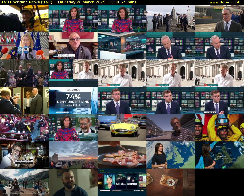 ITV Lunchtime News (ITV1) Thursday 20 March 2025 13:30 - 13:55
