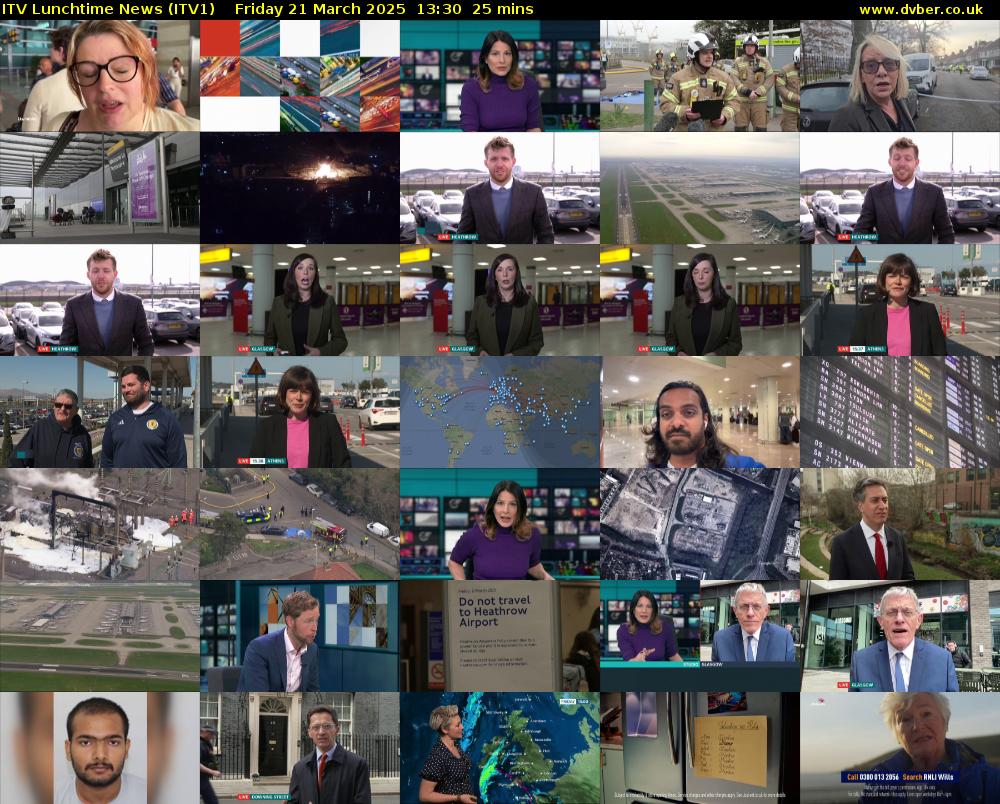 ITV Lunchtime News (ITV1) Friday 21 March 2025 13:30 - 13:55