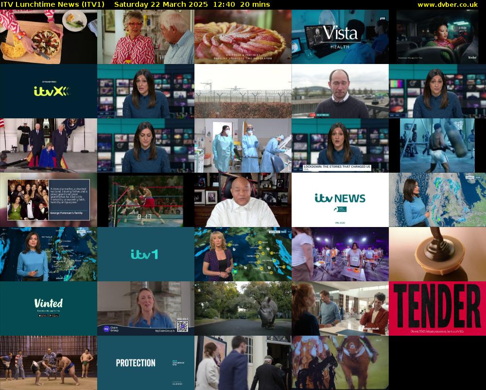 ITV Lunchtime News (ITV1) Saturday 22 March 2025 12:40 - 13:00