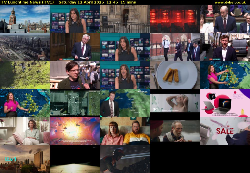 ITV Lunchtime News (ITV1) Saturday 12 April 2025 12:45 - 13:00