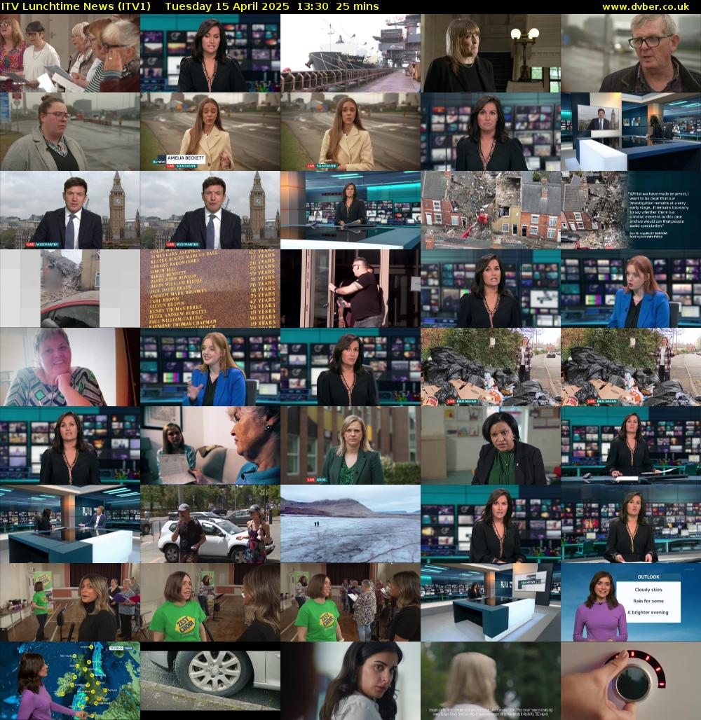 ITV Lunchtime News (ITV1) Tuesday 15 April 2025 13:30 - 13:55