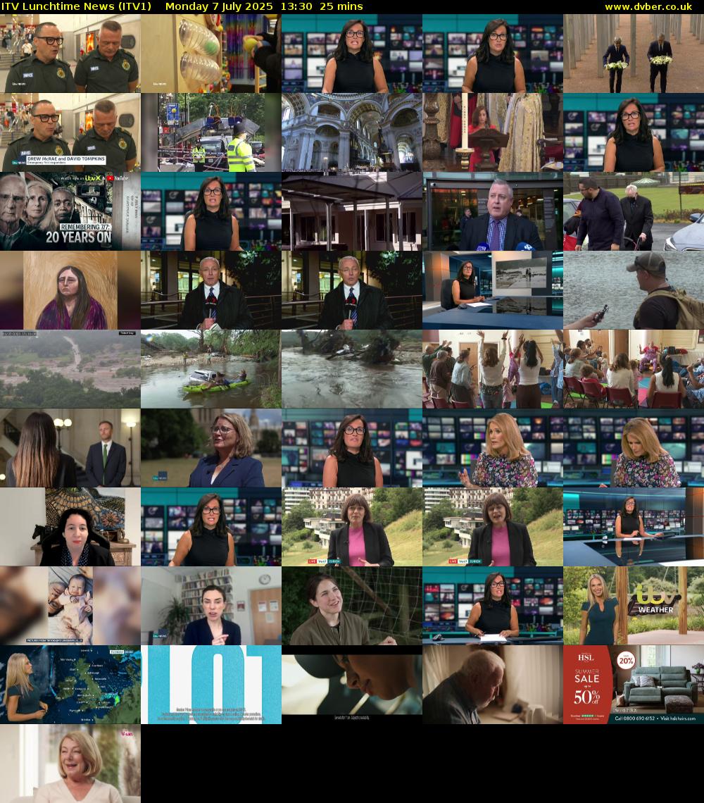 ITV Lunchtime News (ITV1) Monday 7 July 2025 13:30 - 13:55