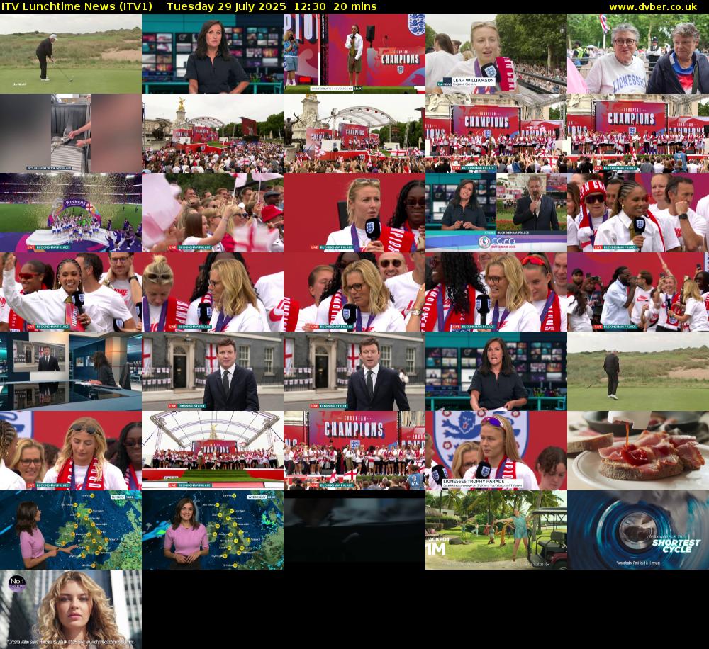 ITV Lunchtime News (ITV1) Tuesday 29 July 2025 12:30 - 12:50
