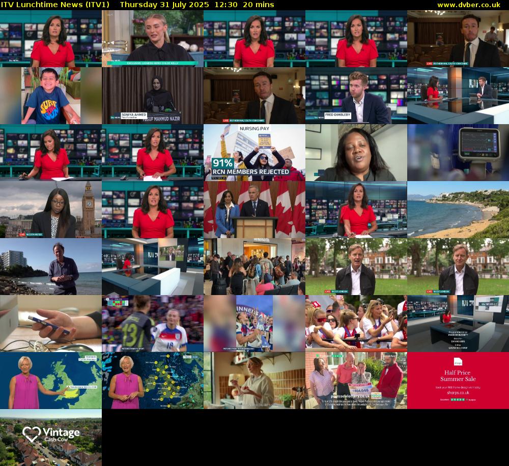 ITV Lunchtime News (ITV1) Thursday 31 July 2025 12:30 - 12:50