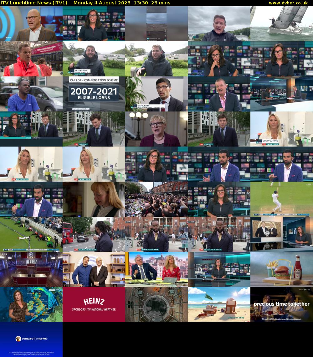 ITV Lunchtime News (ITV1) Monday 4 August 2025 13:30 - 13:55