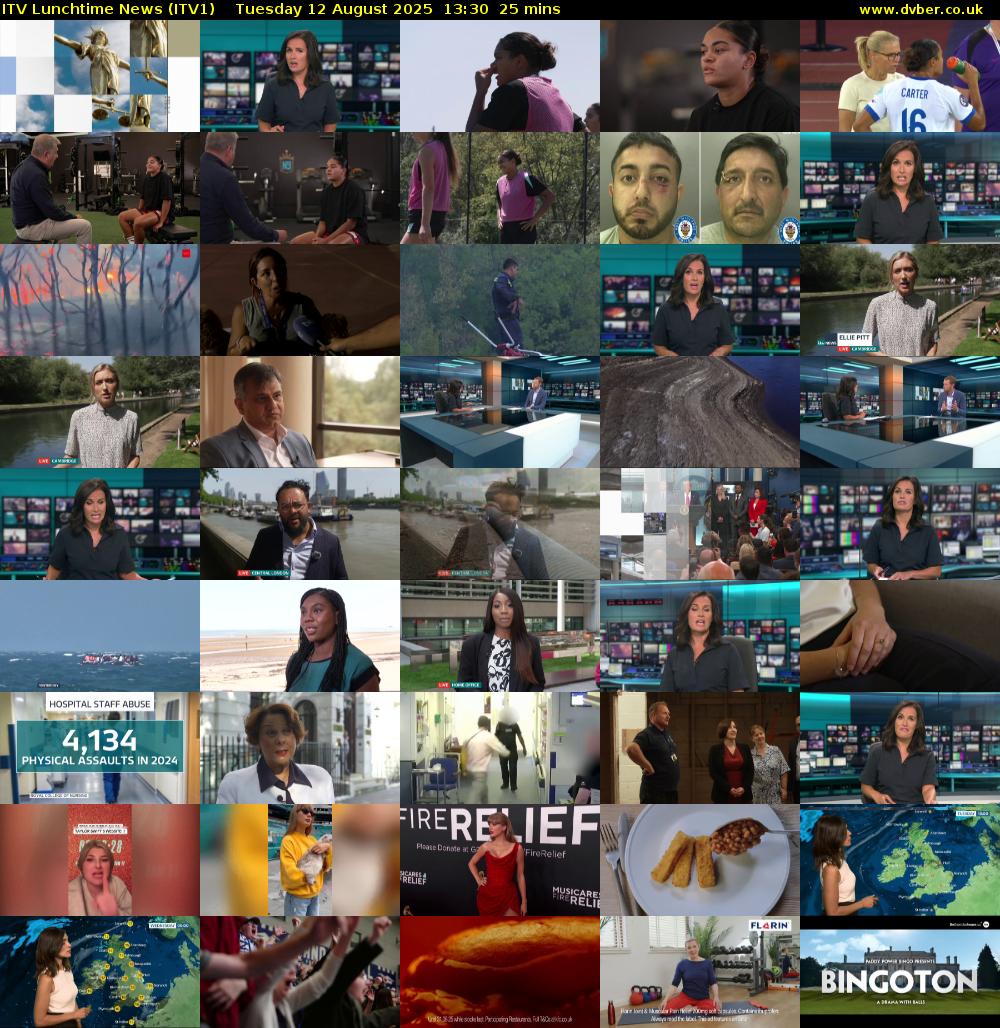 ITV Lunchtime News (ITV1) Tuesday 12 August 2025 13:30 - 13:55