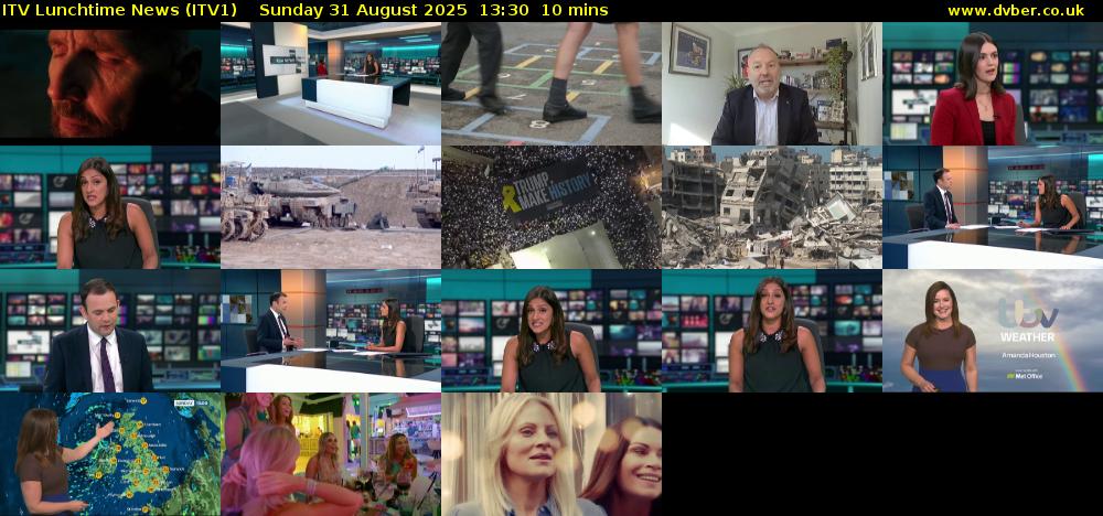 ITV Lunchtime News (ITV1) Sunday 31 August 2025 13:30 - 13:40