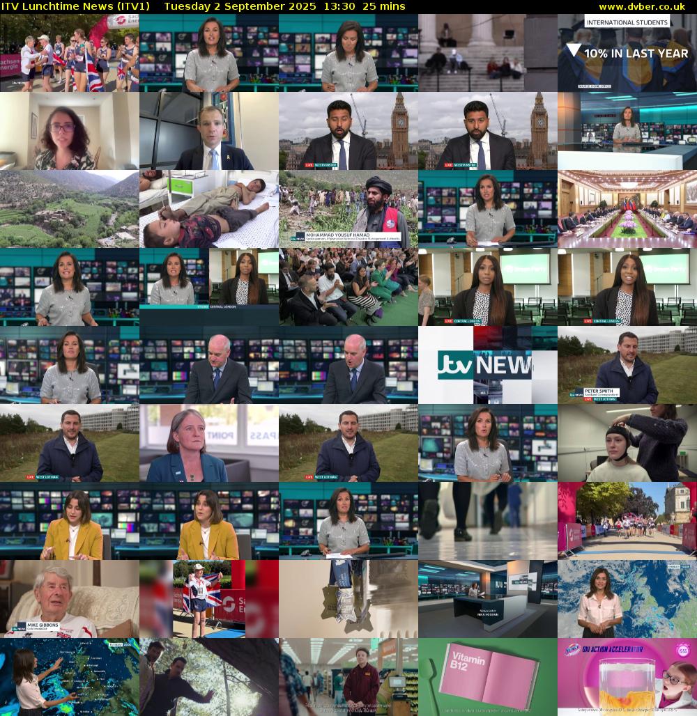 ITV Lunchtime News (ITV1) Tuesday 2 September 2025 13:30 - 13:55