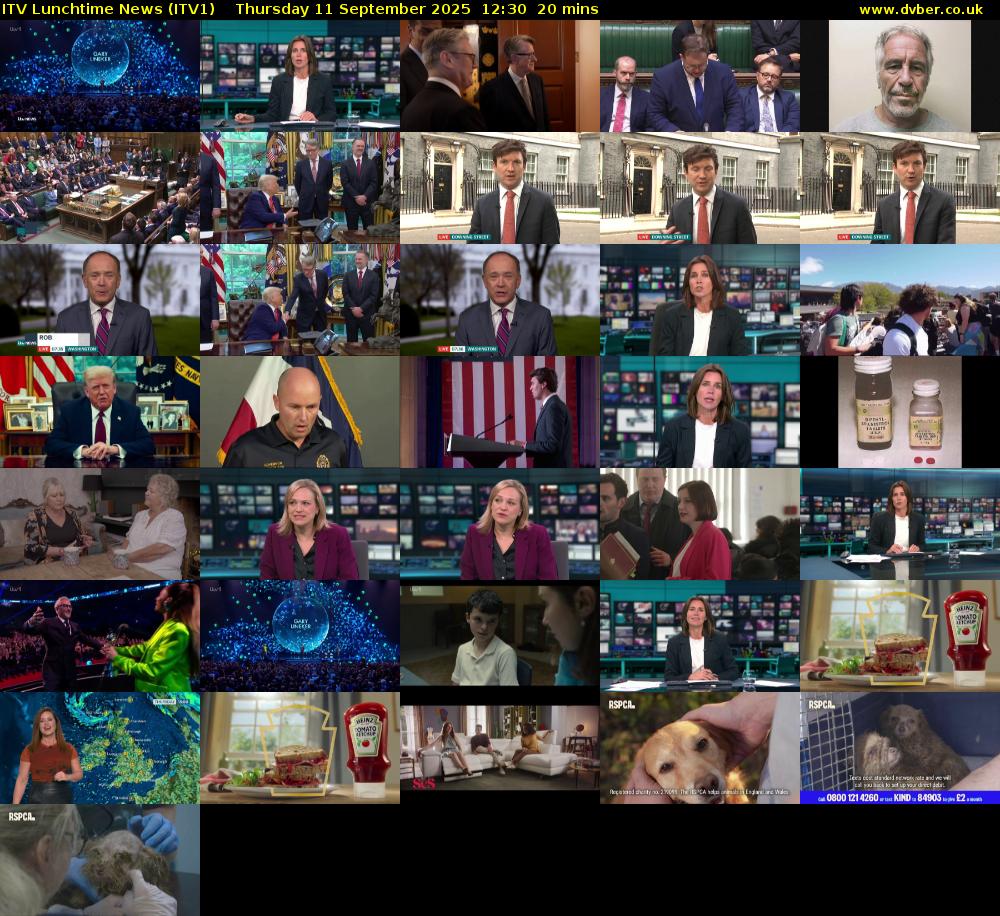 ITV Lunchtime News (ITV1) Thursday 11 September 2025 12:30 - 12:50