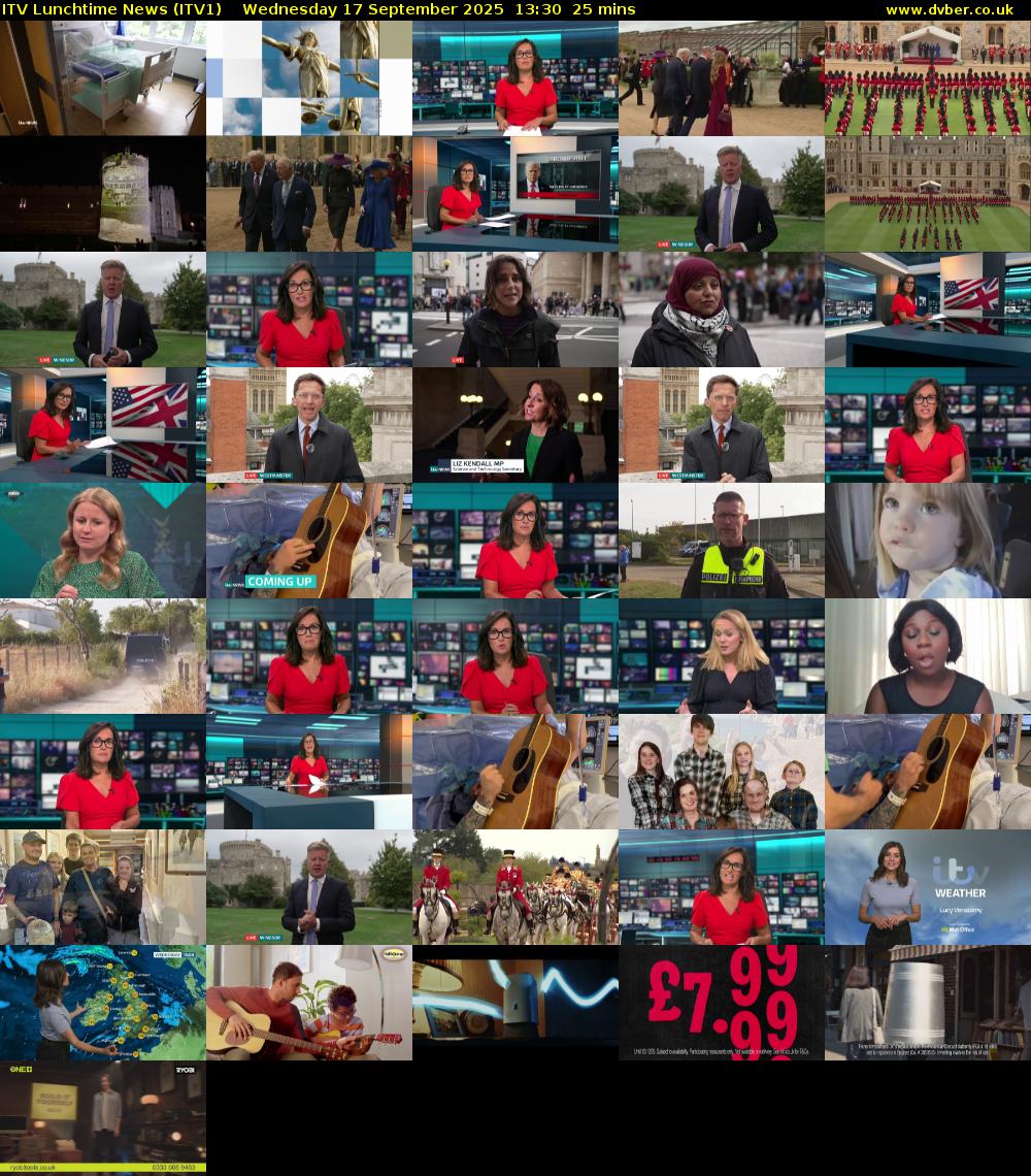 ITV Lunchtime News (ITV1) Wednesday 17 September 2025 13:30 - 13:55
