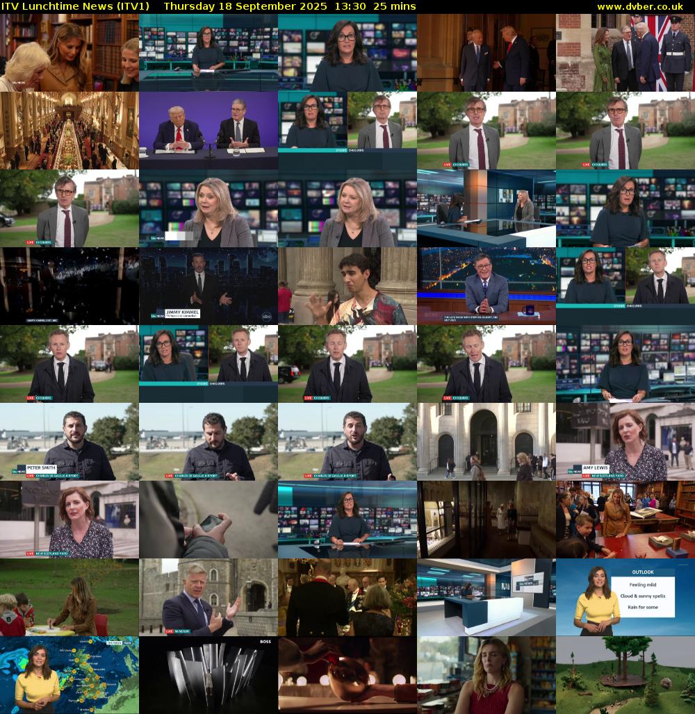 ITV Lunchtime News (ITV1) Thursday 18 September 2025 13:30 - 13:55