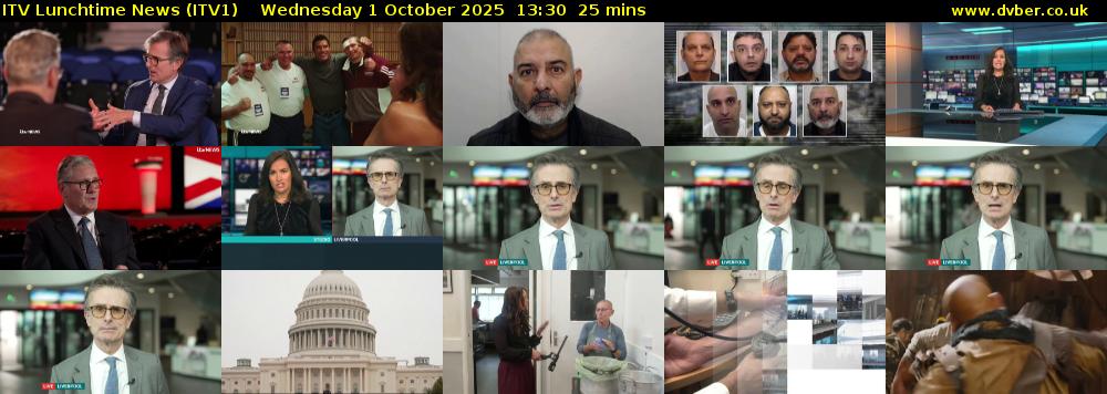 ITV Lunchtime News (ITV1) Wednesday 1 October 2025 13:30 - 13:55