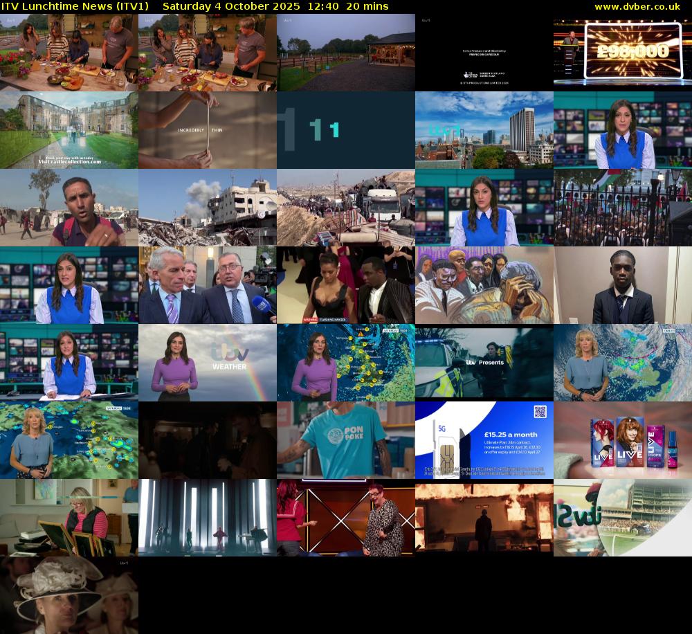 ITV Lunchtime News (ITV1) Saturday 4 October 2025 12:40 - 13:00