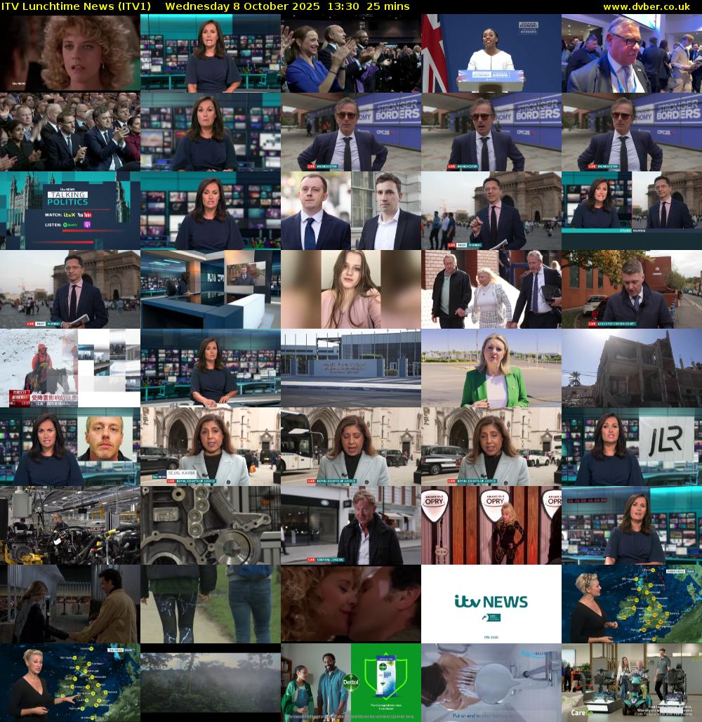 ITV Lunchtime News (ITV1) Wednesday 8 October 2025 13:30 - 13:55