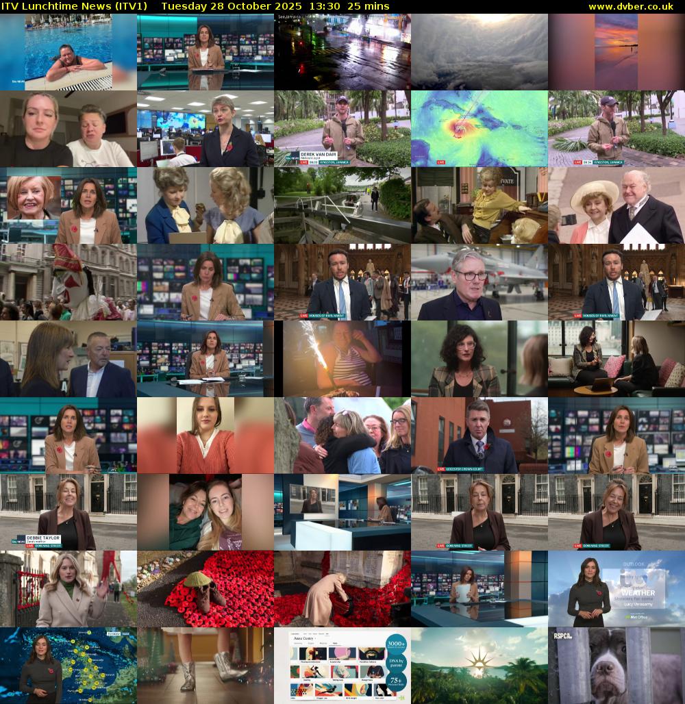 ITV Lunchtime News (ITV1) Tuesday 28 October 2025 13:30 - 13:55