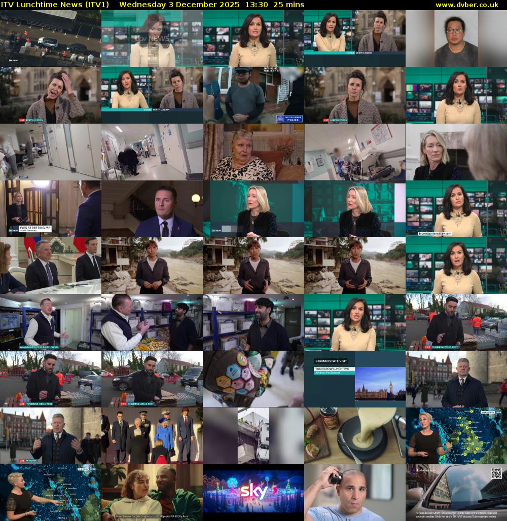 ITV Lunchtime News (ITV1) Wednesday 3 December 2025 13:30 - 13:55