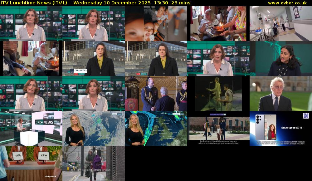 ITV Lunchtime News (ITV1) Wednesday 10 December 2025 13:30 - 13:55
