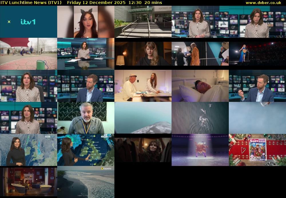 ITV Lunchtime News (ITV1) Friday 12 December 2025 12:30 - 12:50